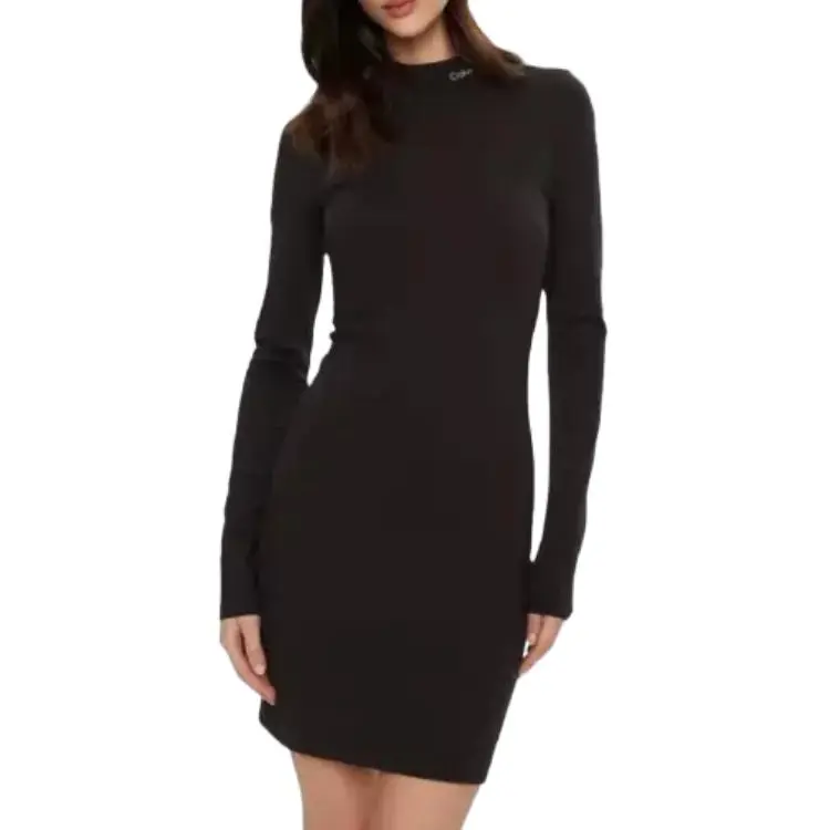 CALVIN KLEIN Long Sleeved Dresses Women's Black-3