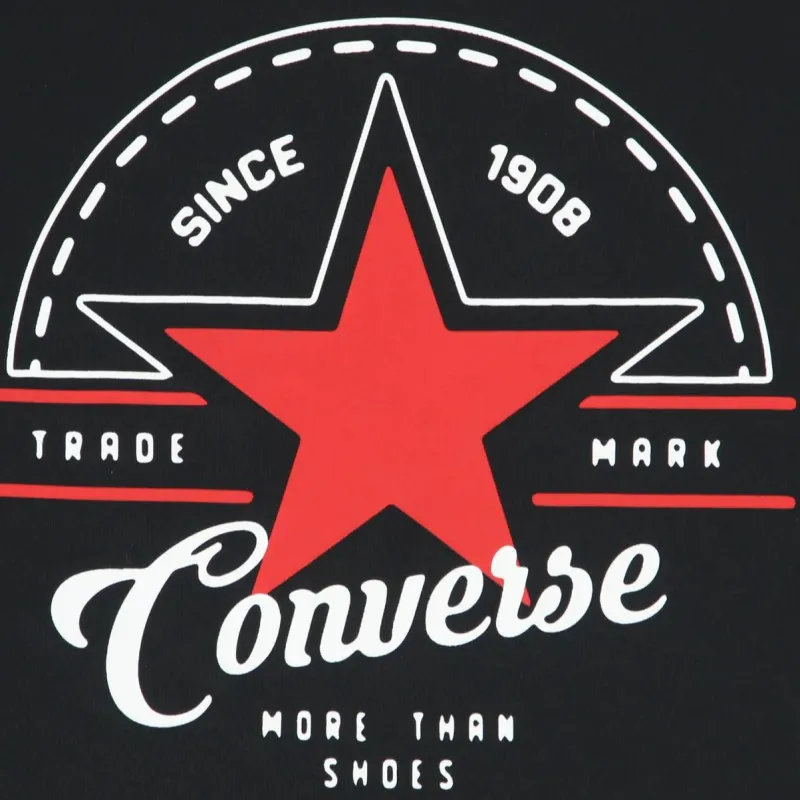 Converse Drop Shoulder Sleeve T Shirt Women's Black-3