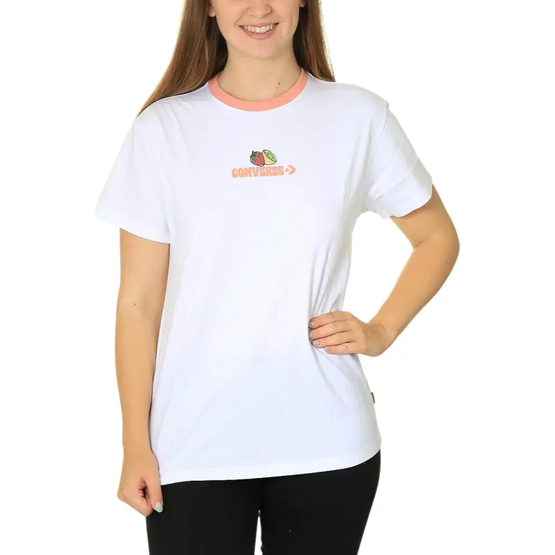 Converse Chuck Taylor SEASONAL T Shirt Women's White-1