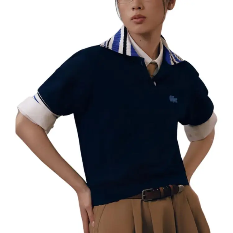 LACOSTE SS25 Polo Shirt Women's Navy Blue-2