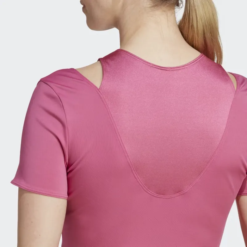Adidas Hiit Aeroready Crop Training T-Shirt Crop Tops Women's Pink-4