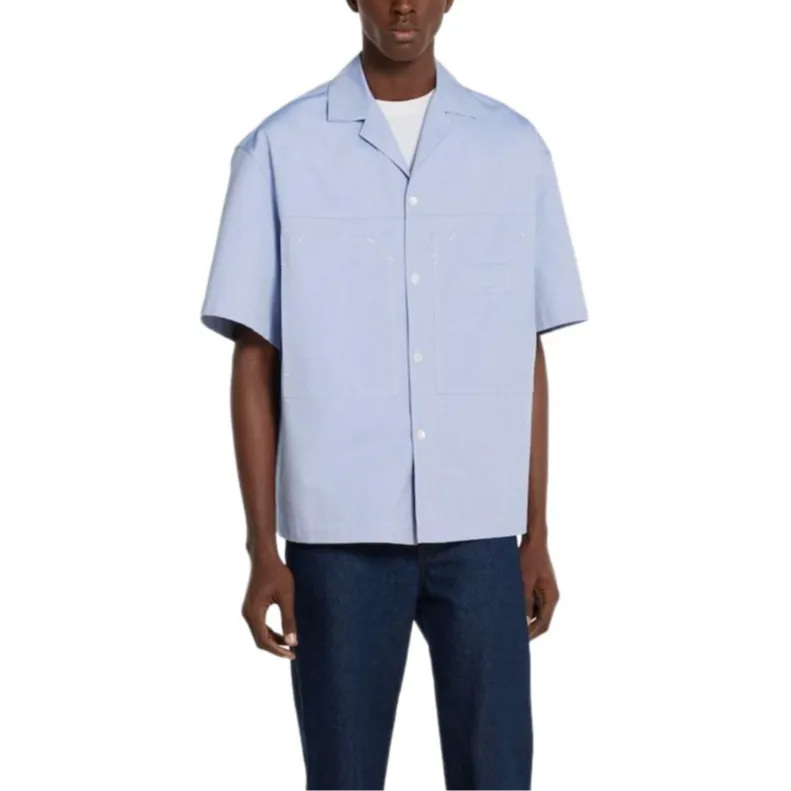 GUCCI Lido FW25 Fall Collection Shirt Men's Light Blue-1