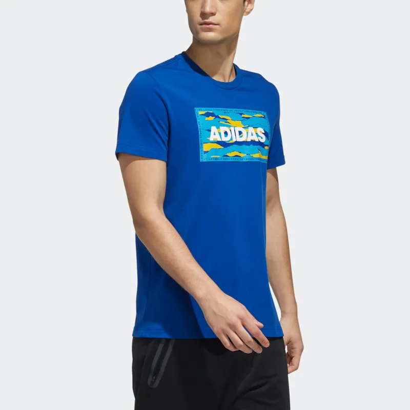Adidas T Shirt Men's Collegiate Blue-3