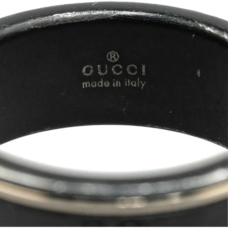 GUCCI 2000 2024 18K White Gold Icon Thin Band Ring-3