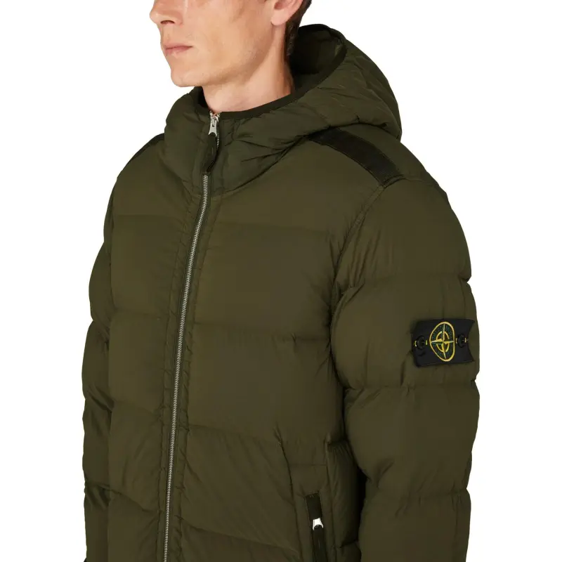 STONE ISLAND Compass Patch Zip Up Puffer Jacket-4