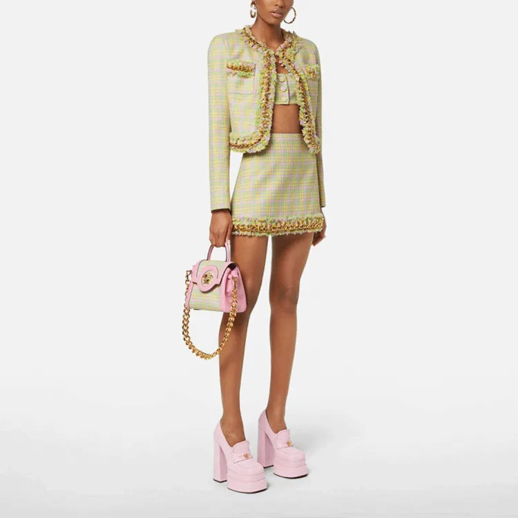 VERSACE VERSACE SS22 Jackets Coats Women's Yellow-1