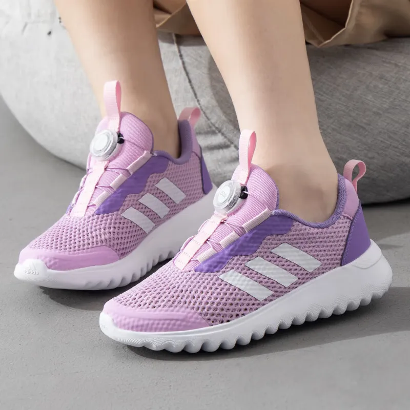 Adidas 3 Boa Low Top Kids' Running Shoes Purple White Kids'-1