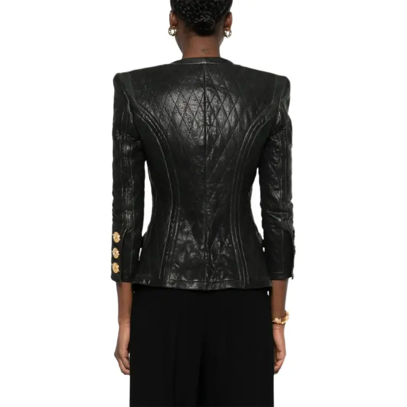 BALMAIN Quilted Leather Jacket-2