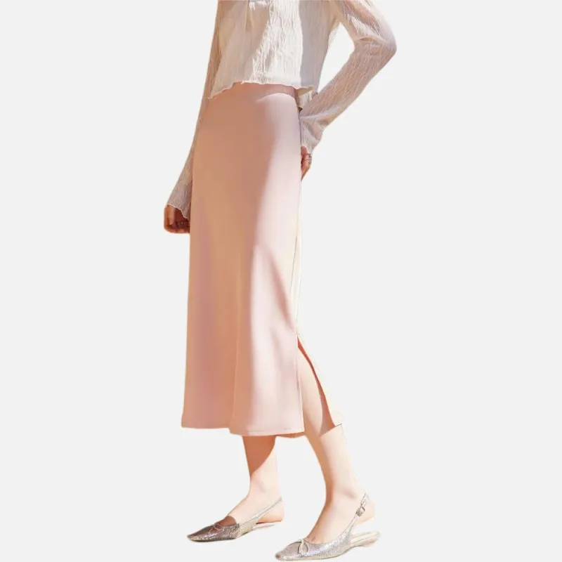 Love To Serve Casual Long Skirt Women's Pink-2