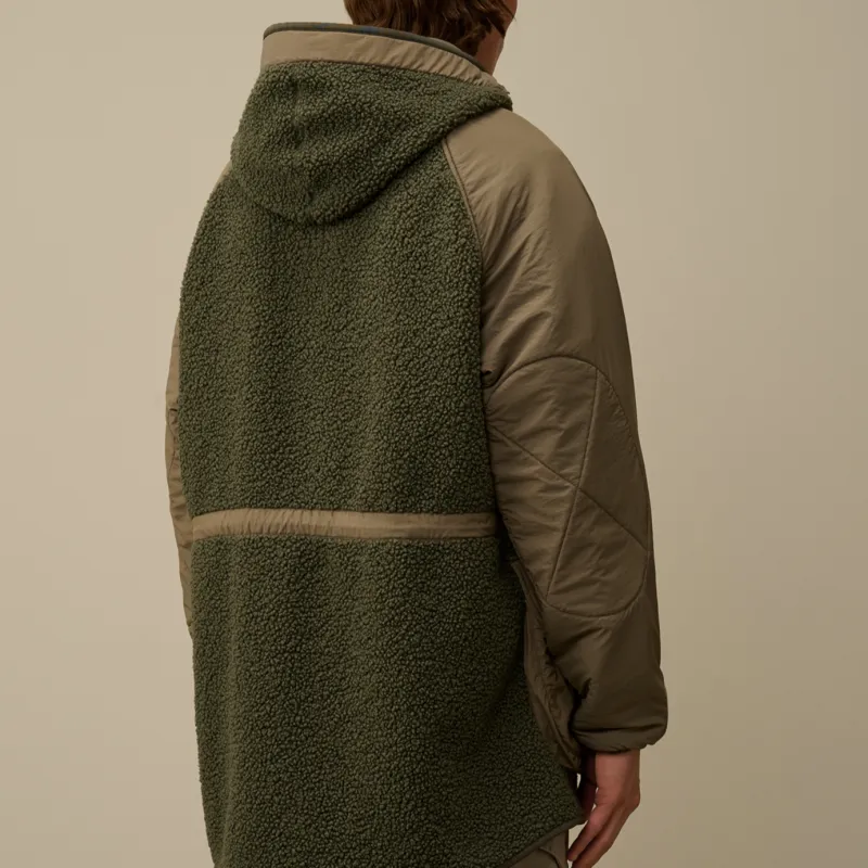 C.P.Company Faux shearling Hooded Jacket-3