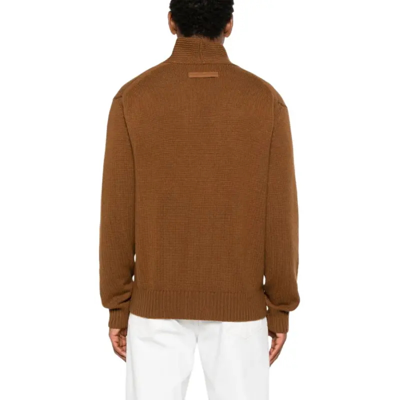 Ermenegildo Zegna V Neck Buttoned Knitted Cardigan-3