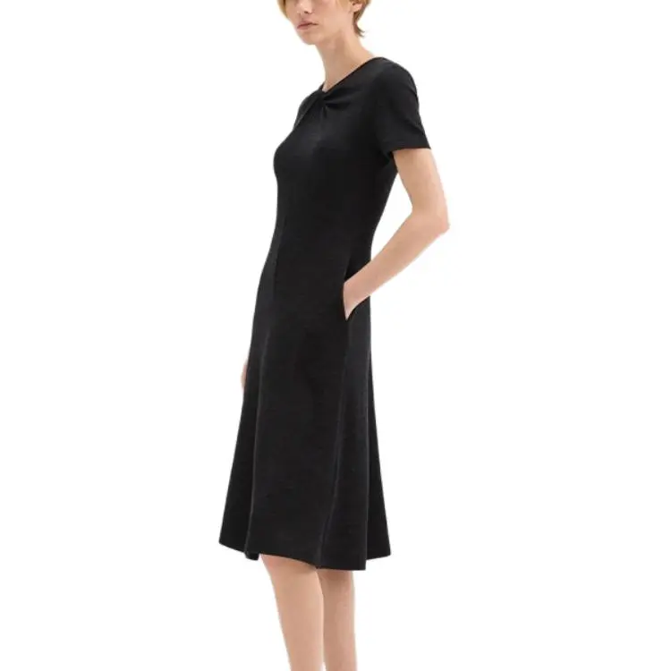 THEORY Short Sleeved Dresses Women's Black-3