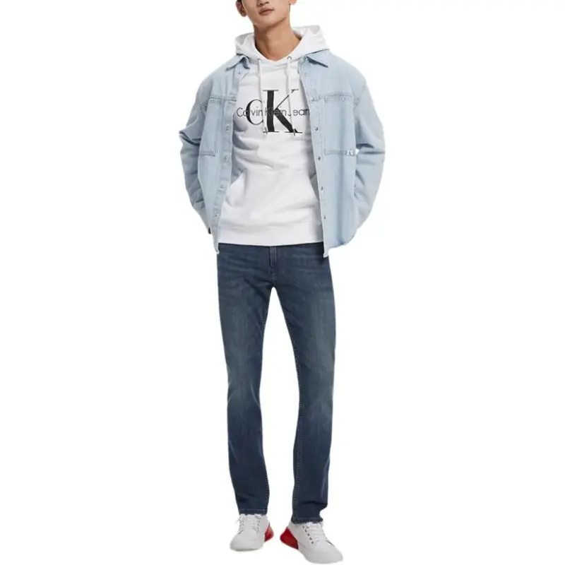 Calvin Klein Shirts Men Denim Light Blue-4