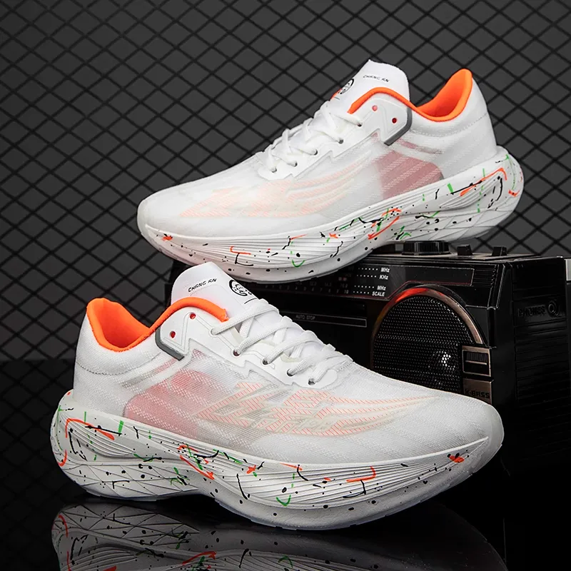 QIAODAN Feiying PB2.0 Cushioning, Slip Resistant, And Abrasion Resistant Low Top Running Shoes Women's Jordan White-1