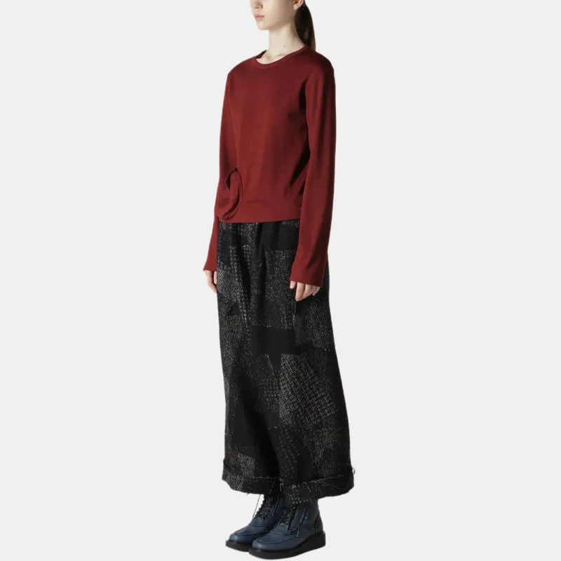 Yohji Yamamoto Y's FW24 Sweater Women's Burgundy-2
