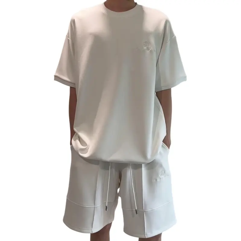GALLIANO LANDOR Casual Shorts Unisex Cream White-2