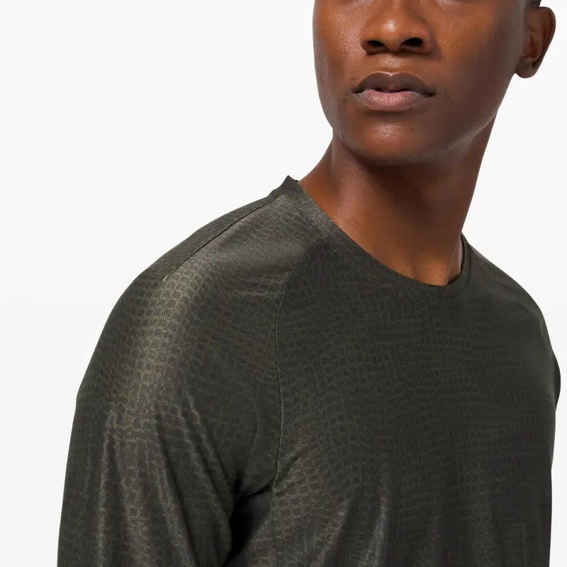 Lululemon Licence To Train T-Shirt Men's Green Graphite Gray-4