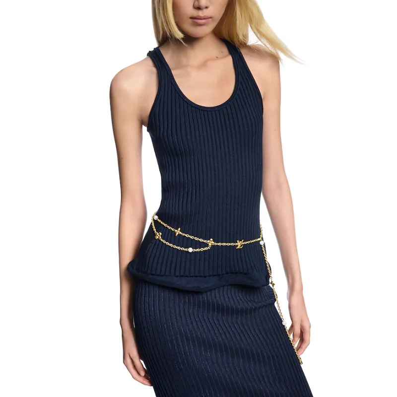 LOUIS VUITTON SS25 Tank Tops Women's Marine Blue-1