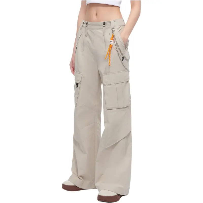 FILA FUSION FILA FUSION INLINE Casual Pants Women's Feather Gray-3