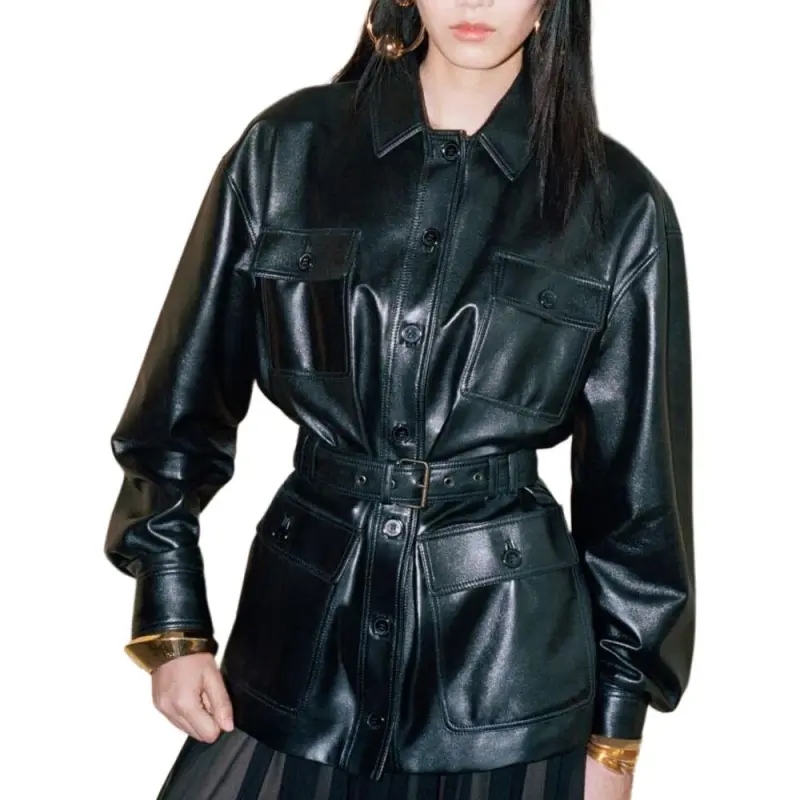 SAINT LAURENT Saharienne Button Up Jacket-2