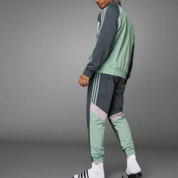 Adidas Real Madrid Seasonal Track Top Retro Sports Stand Collar Jackets Men's Blue Green-3