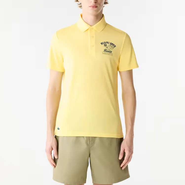 LACOSTE Polo Shirt Men's Light Yellow-2