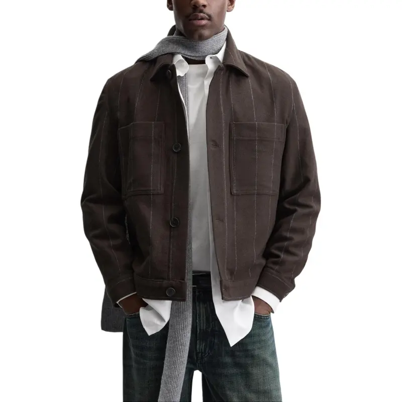 ZARA Jackets Coats Men's Dark Brown-5