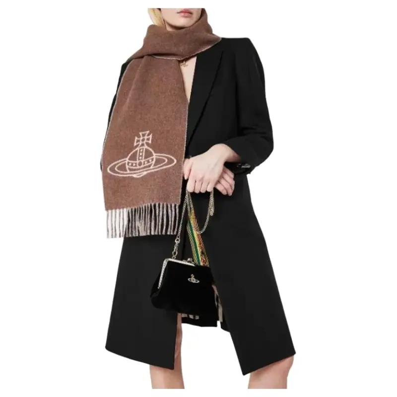 Vivienne Westwood Knit Scarves Women's Camel-4