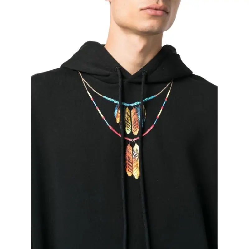 Marcelo Burlon Graphic Printed Drawstring Hoodie-4