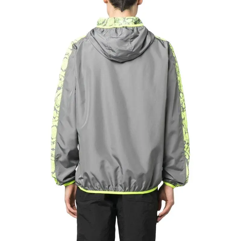 VERSACE Logo Printed Half Zip Jacket-3