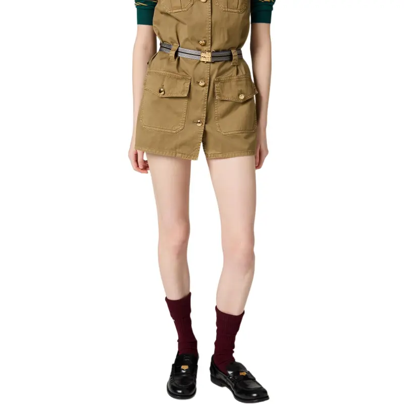 MIU MIU Garment dyed Cotton Mini Dress-2