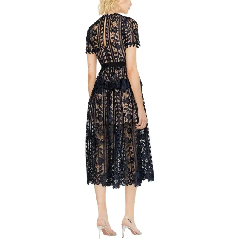 Self portrait Lace Midi Dress-4