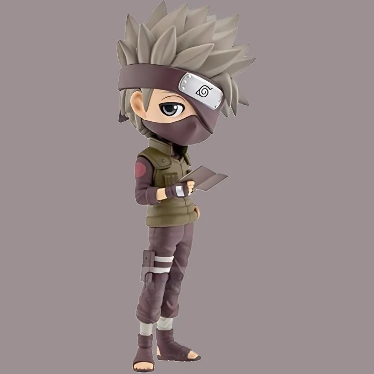 BANPRESTO Kakashi Hatake Glasses Factory Q Posket Naruto, Shippuden Version B Chibi Figures-3