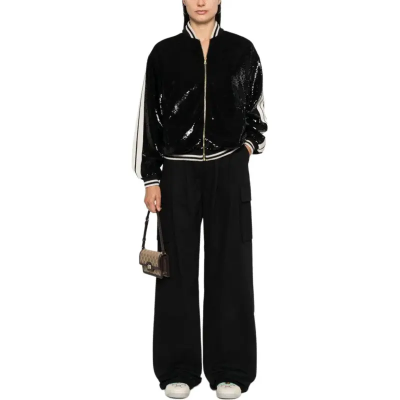 PALM ANGELS Sequinned Bomber Jacket-2