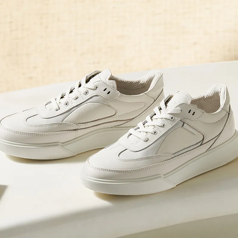 Ecco STREET COURT Low-Top Skateboard Shoes Women's White-2