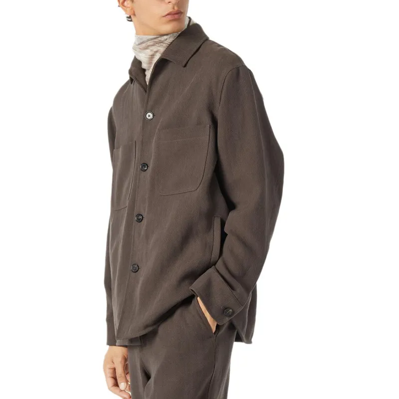 Loro Piana SS25 Jackets & Coats Men's Dark Teak Wood Color-4