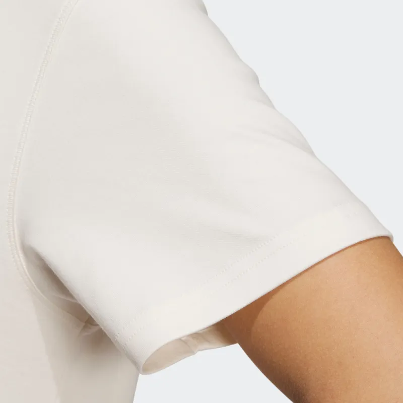 Adidas Drop Shoulder Sleeve T Shirt Women's Pink White-4