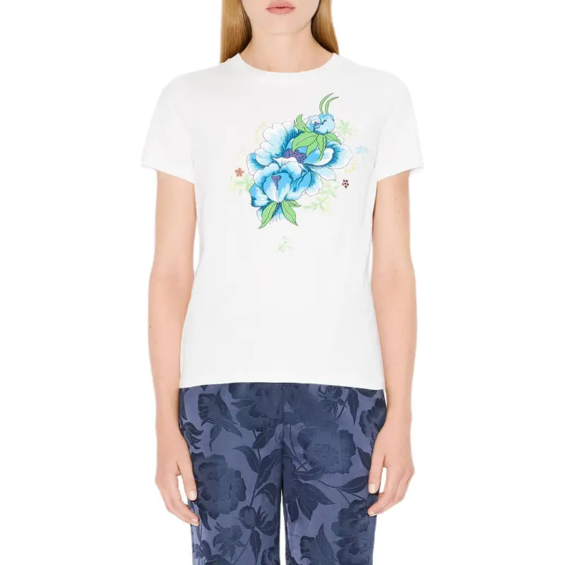 KENZO Peonies Printed T Shirt-2