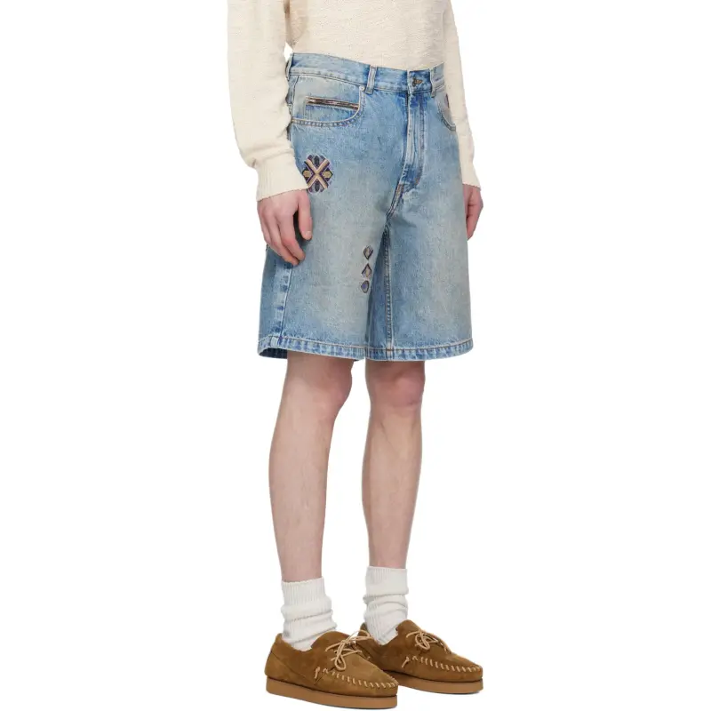 ISABEL MARANT ETOILE Denim Shorts Men's Blue-2