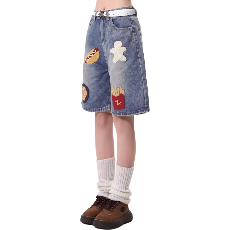 TESTUNG Denim Shorts Unisex-20