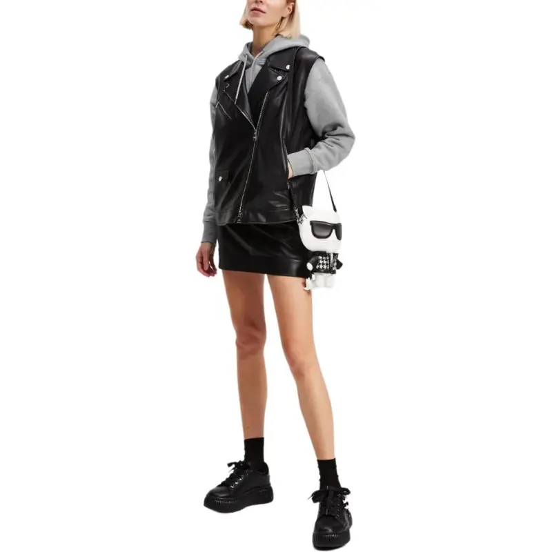 KARL LAGERFELD / Karl Lagerfeld Jeans Ikon patch Cropped Hoodie-4