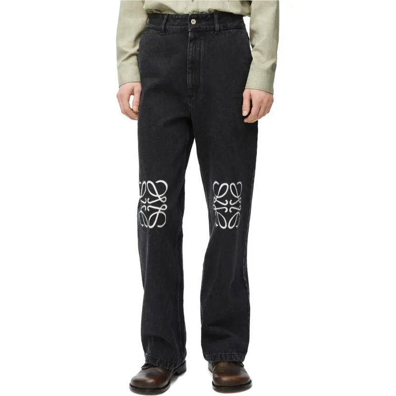 LOEWE Anagram Baggy Jeans 'Black'-2