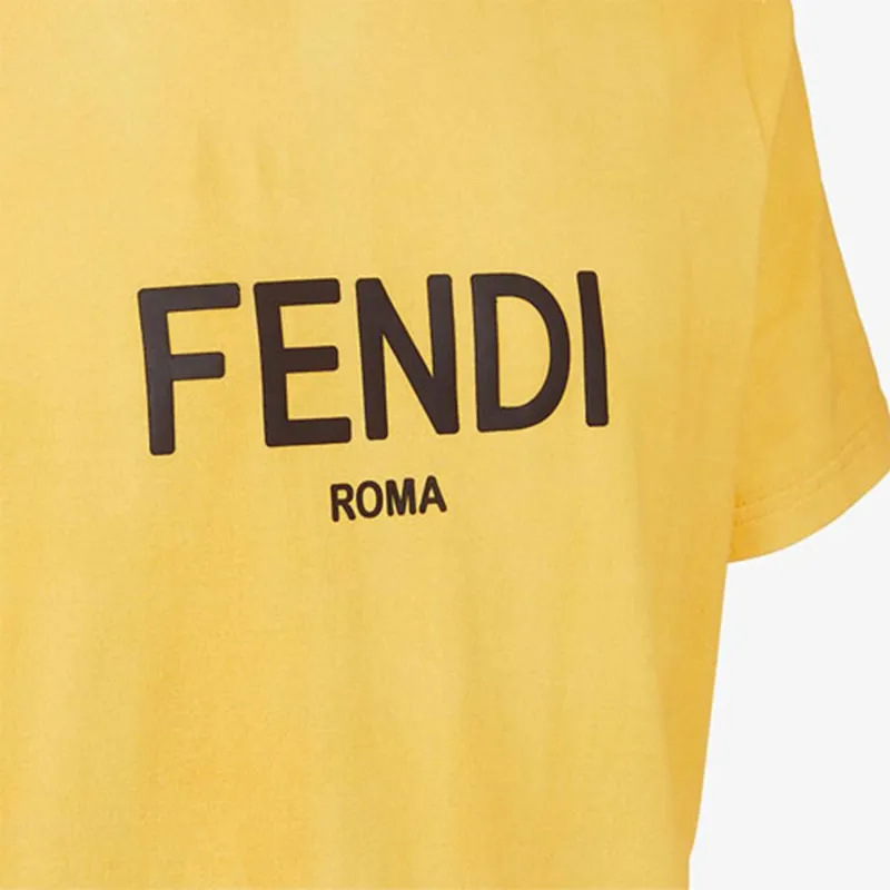 FENDI SS21 T Shirt Men's Yellow-5