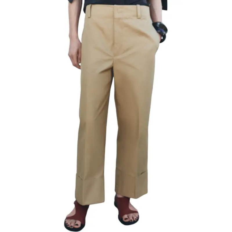 ZARA ZW Series Casual Pants Women's Dark Beige-4
