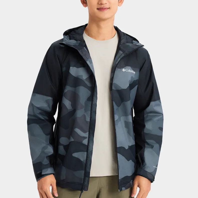 Columbia Water Resistant Windproof Breathable Warm Windbreaker Jacket Men's Black-2