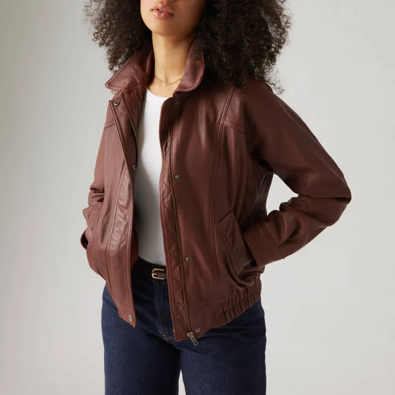 Levi’s Leather Jacket Women's Dark Brown-2