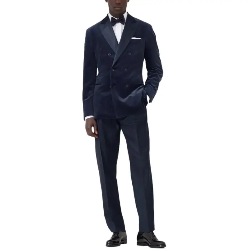 Brunello Cucinelli SS25 Business Suit Coat Men's Midnight Blue-1