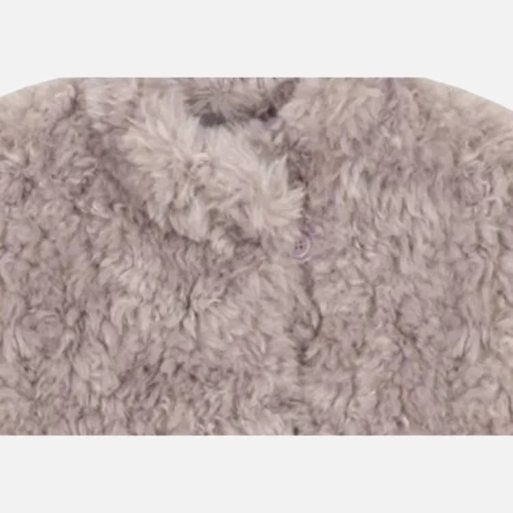 Omont Velvet feel Coat Women's White Purple & Color-1