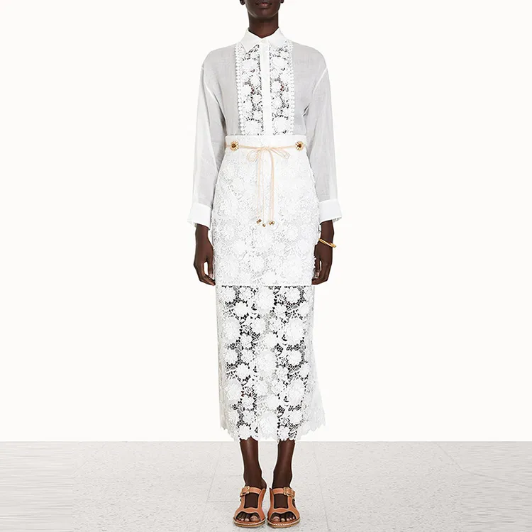 Zimmermann Raie Lace panel Shirt-1