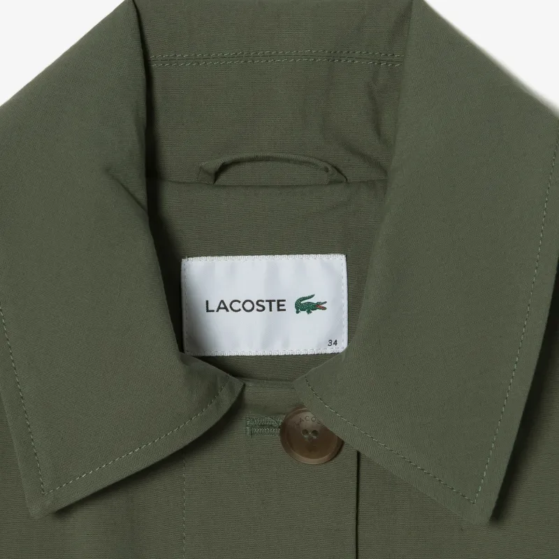 LACOSTE Trench Coat Women's Green-3